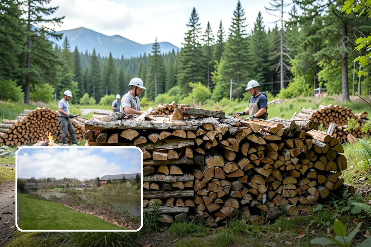 Hydraulic Log Splitting in Tukwila, King County, WA - Powers through large, dense, and knotty rounds