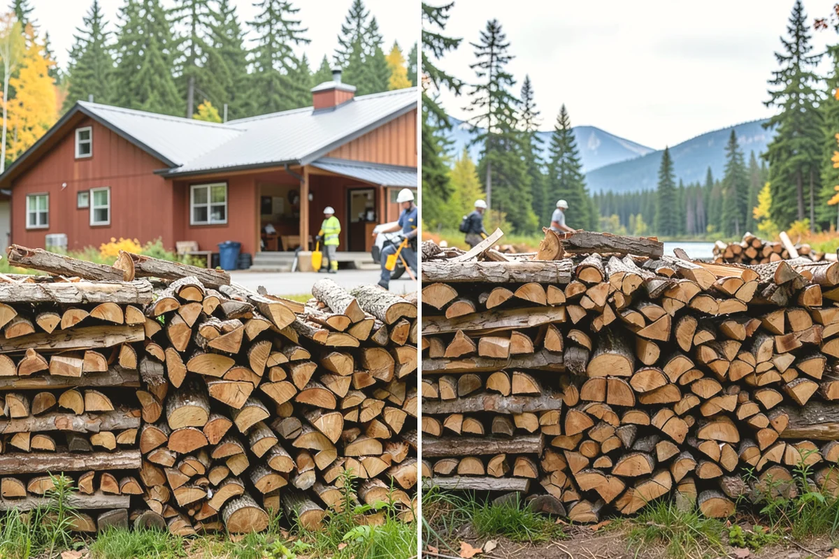 Indoor Firewood Stocking in Anacortes, Skagit County, WA - Choose an indoor rack or hearth location