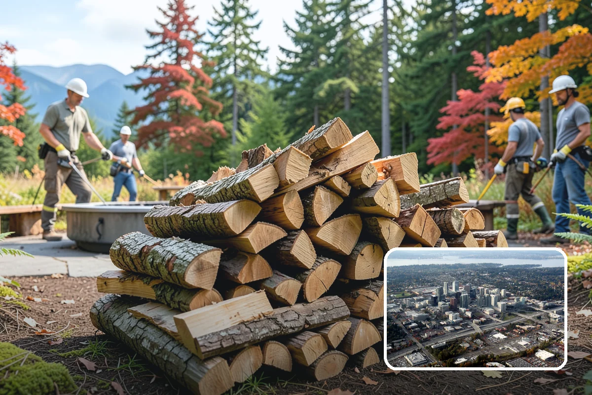 Indoor Firewood Stocking in Bellevue, King County, WA - Dry, ready wood always waiting by the fire