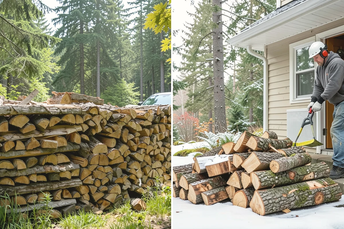 Indoor Firewood Stocking in Black Diamond, King County, WA - Choose an indoor rack or hearth location