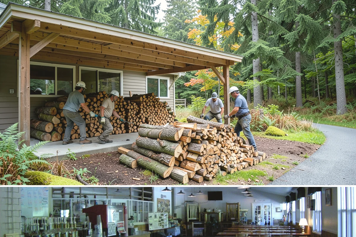 Indoor Firewood Stocking in Black Diamond, King County, WA - Keep an indoor supply stocked through fall and winter when you burn most often.