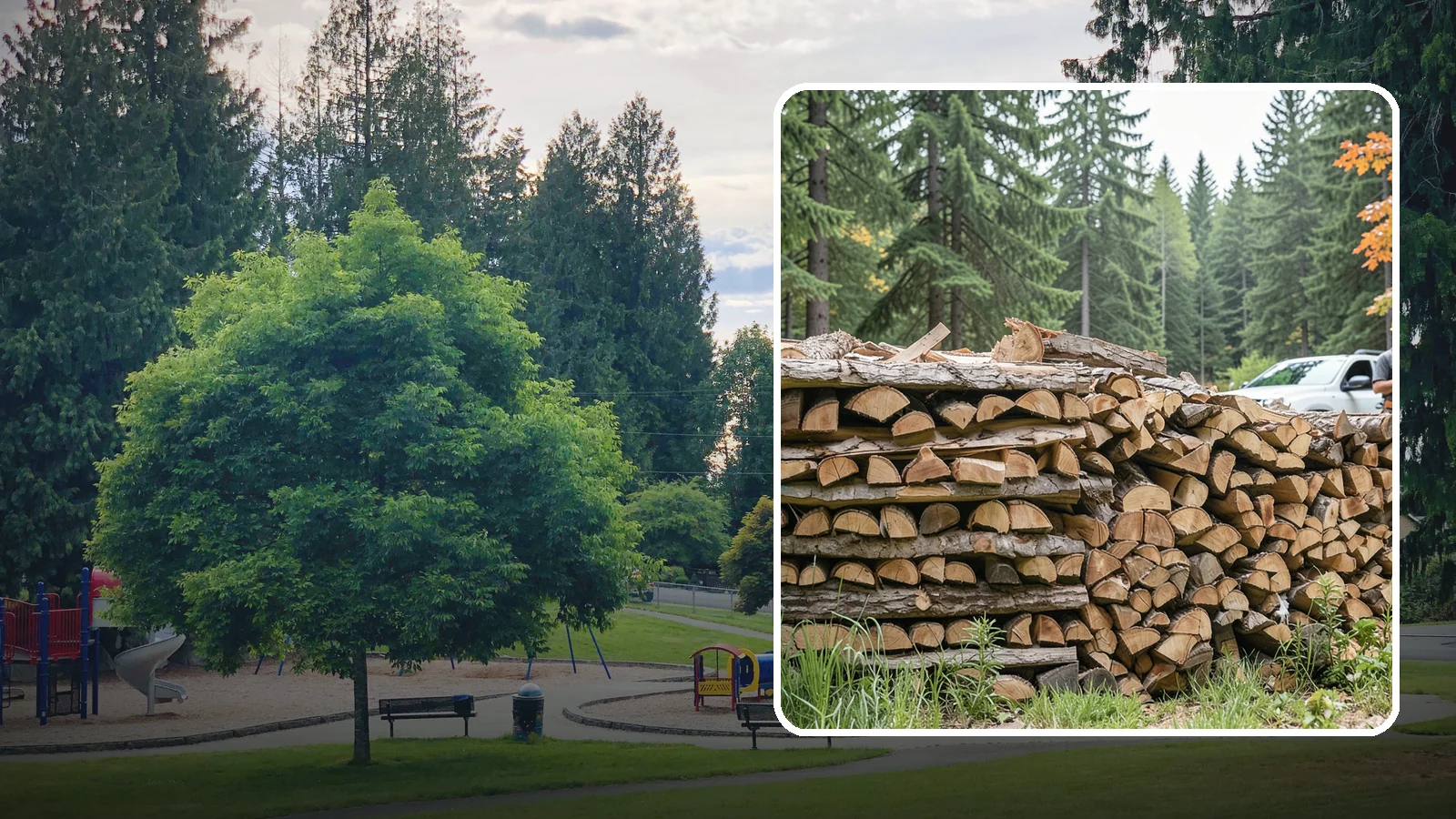 Indoor Firewood Stocking in Bonney Lake, Pierce County, WA - We keep a tidy indoor supply of firewood stocked near your stove or fireplace so a dry load is always within arm's reach.