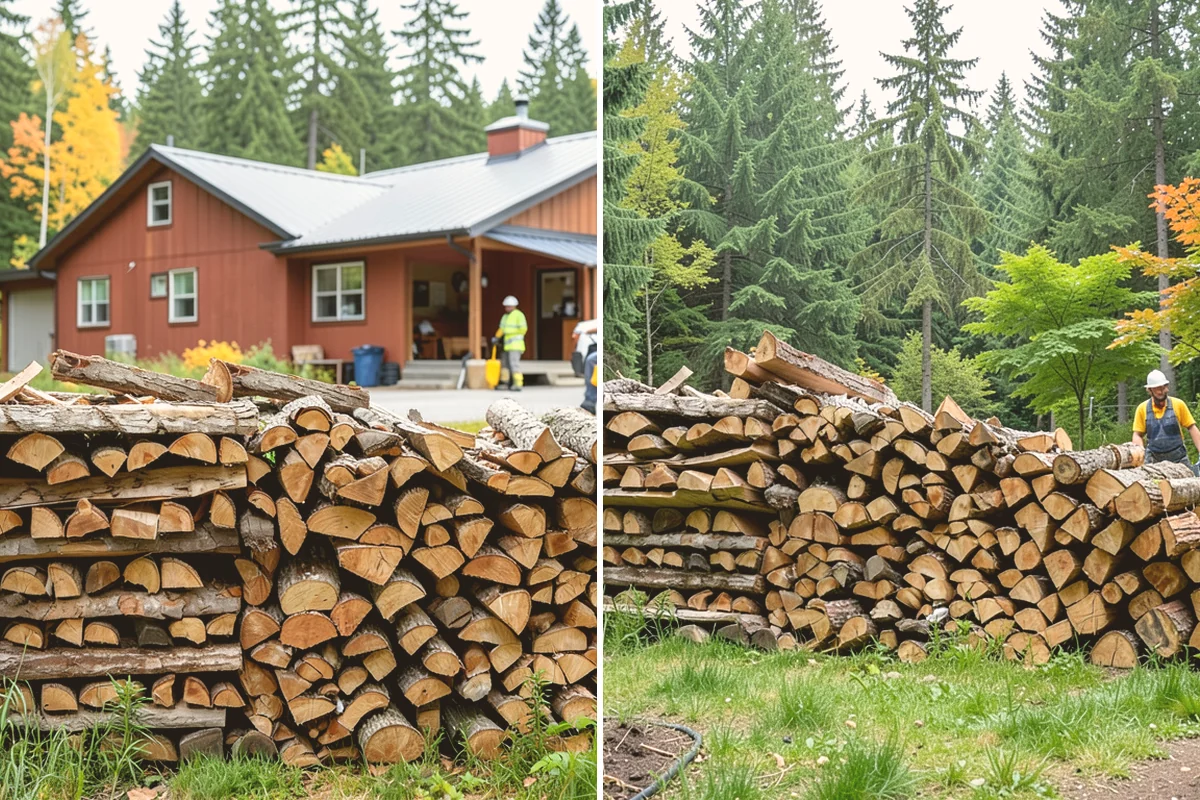 Indoor Firewood Stocking in Bothell, King County, WA - Choose an indoor rack or hearth location