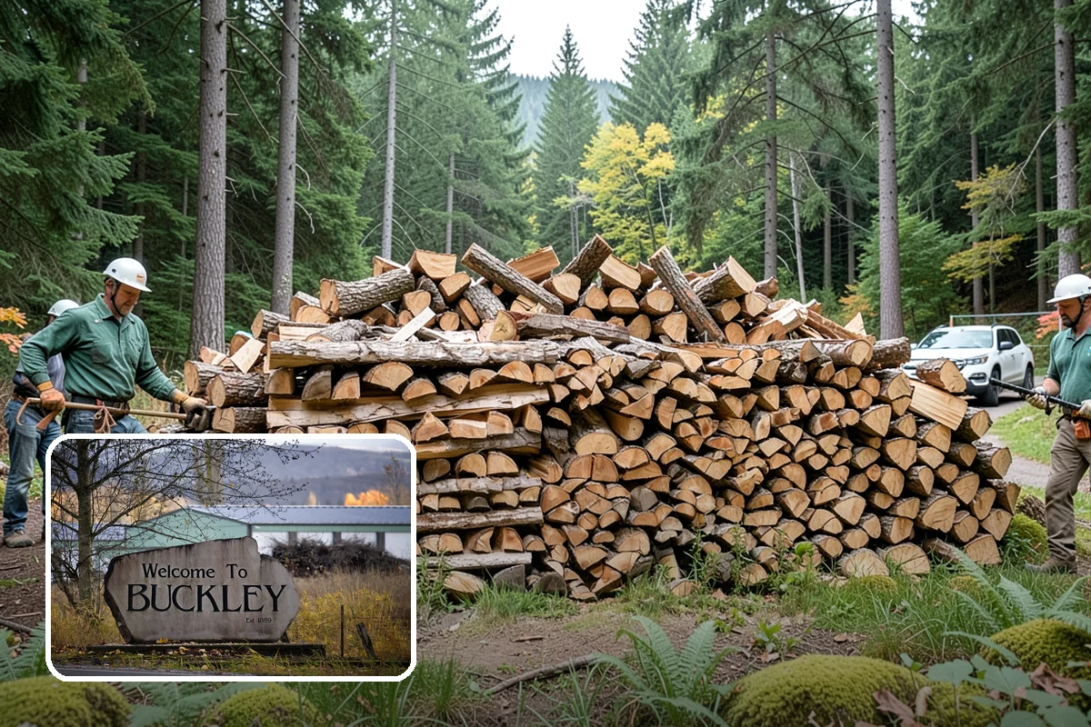 Indoor Firewood Stocking in Buckley, Pierce County, WA - Dry, ready wood always waiting by the fire