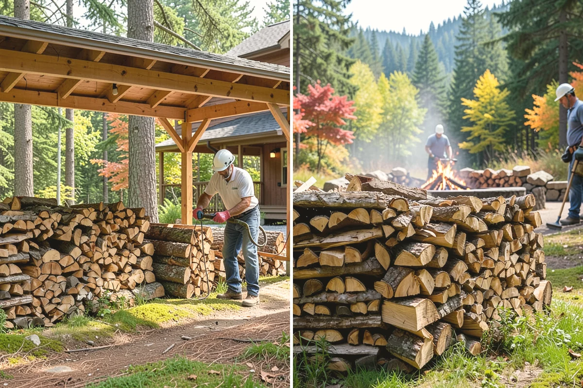 Indoor Firewood Stocking in Burien, King County, WA - Choose an indoor rack or hearth location