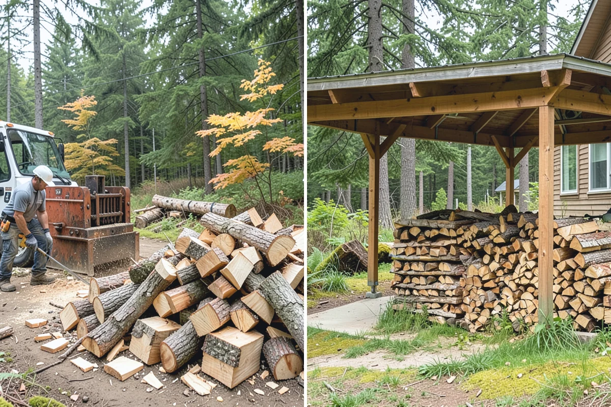 Indoor Firewood Stocking in Coupeville, Island County, WA - Choose an indoor rack or hearth location
