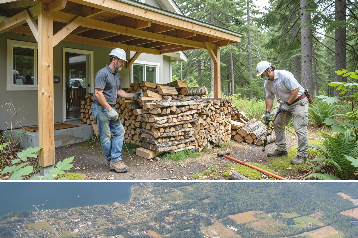 Indoor Firewood Stocking in Coupeville, Island County, WA - Keep an indoor supply stocked through fall and winter when you burn most often.