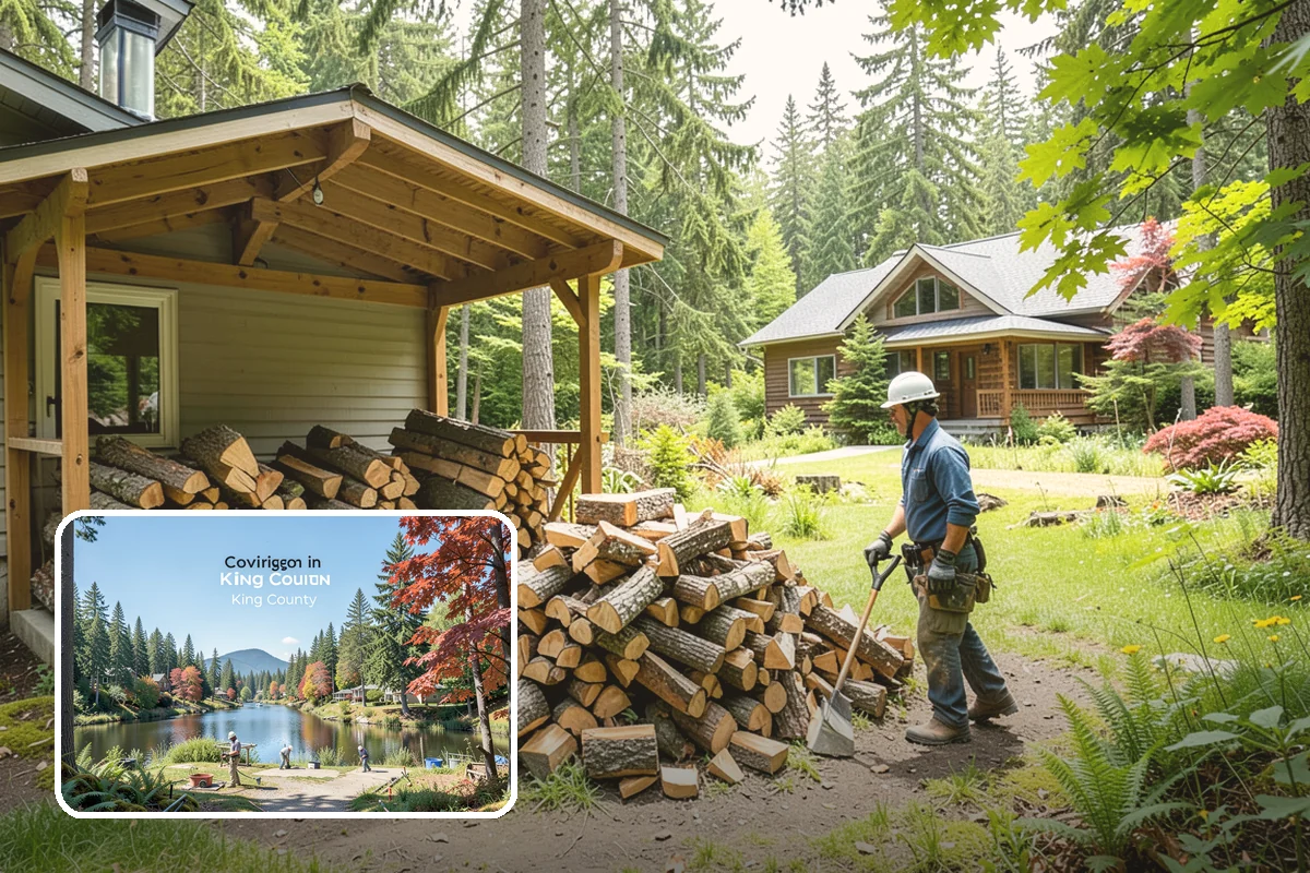 Indoor Firewood Stocking in Covington, King County, WA - Dry, ready wood always waiting by the fire