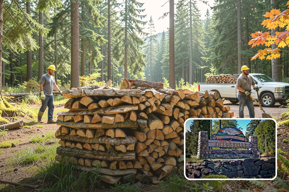 Indoor Firewood Stocking in Eatonville, Pierce County, WA - Dry, ready wood always waiting by the fire