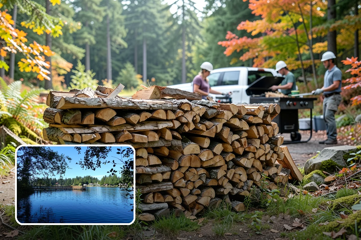 Indoor Firewood Stocking in Federal Way, King County, WA - Dry, ready wood always waiting by the fire