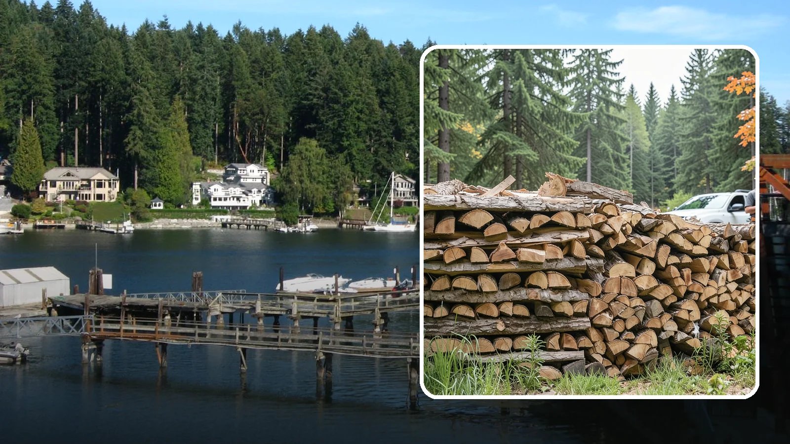 Indoor Firewood Stocking in Gig Harbor, Pierce County, WA - We keep a tidy indoor supply of firewood stocked near your stove or fireplace so a dry load is always within arm's reach.