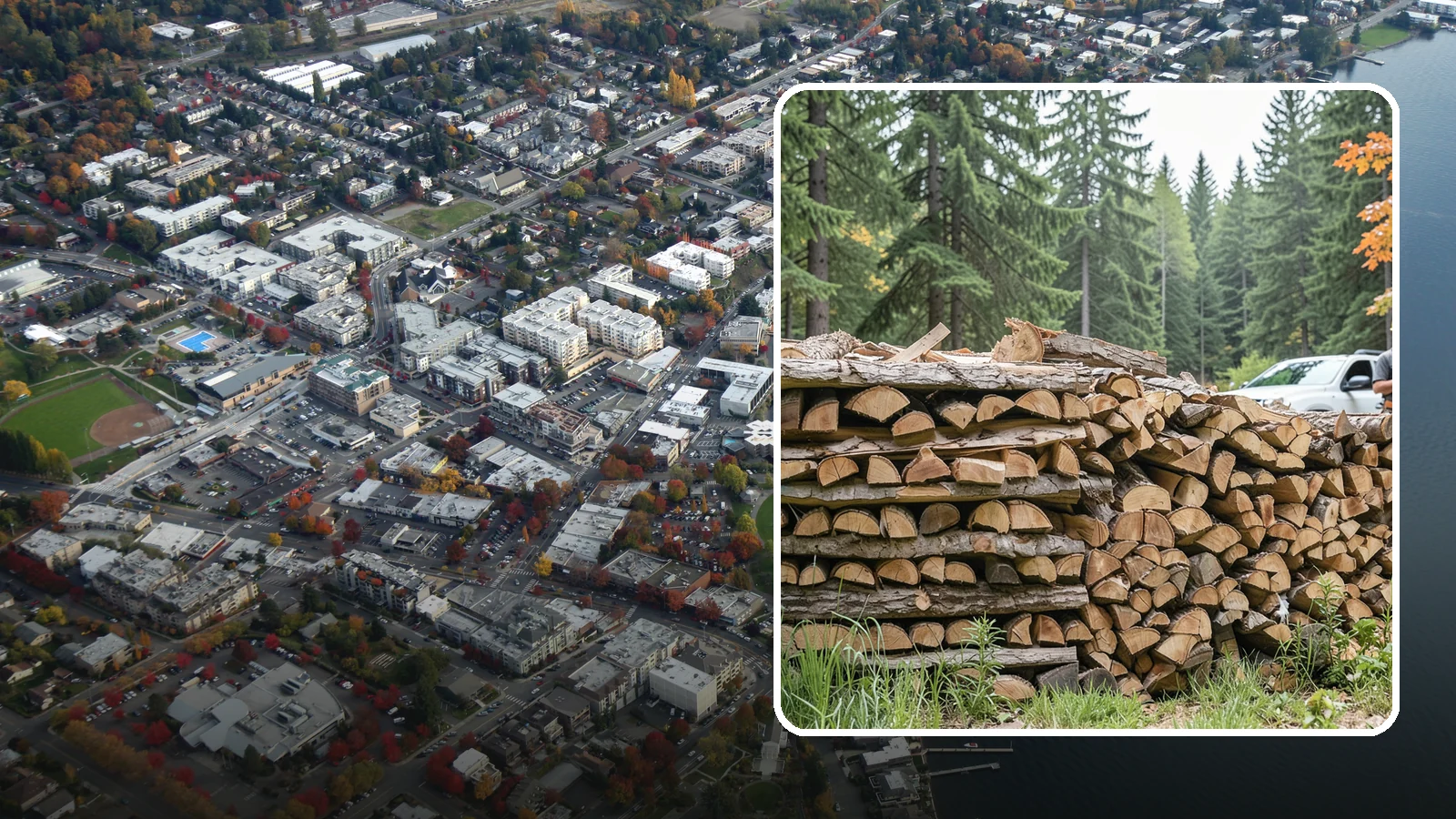 Indoor Firewood Stocking in Kirkland, King County, WA - We keep a tidy indoor supply of firewood stocked near your stove or fireplace so a dry load is always within arm's reach.