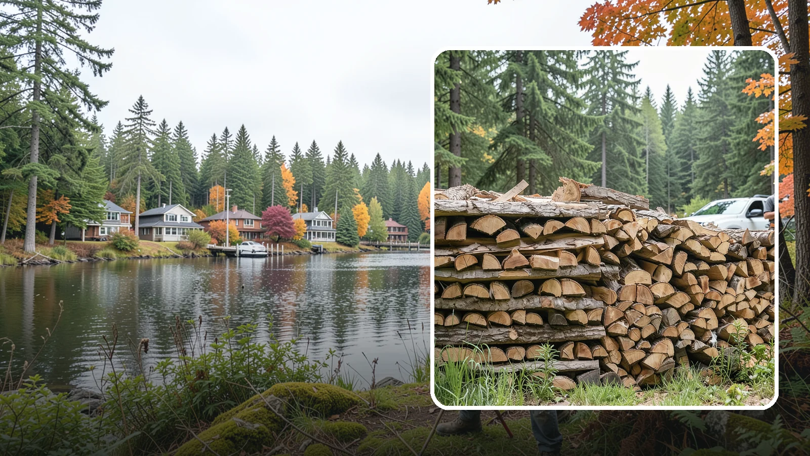 Indoor Firewood Stocking in La Conner, Skagit County, WA - We keep a tidy indoor supply of firewood stocked near your stove or fireplace so a dry load is always within arm's reach.