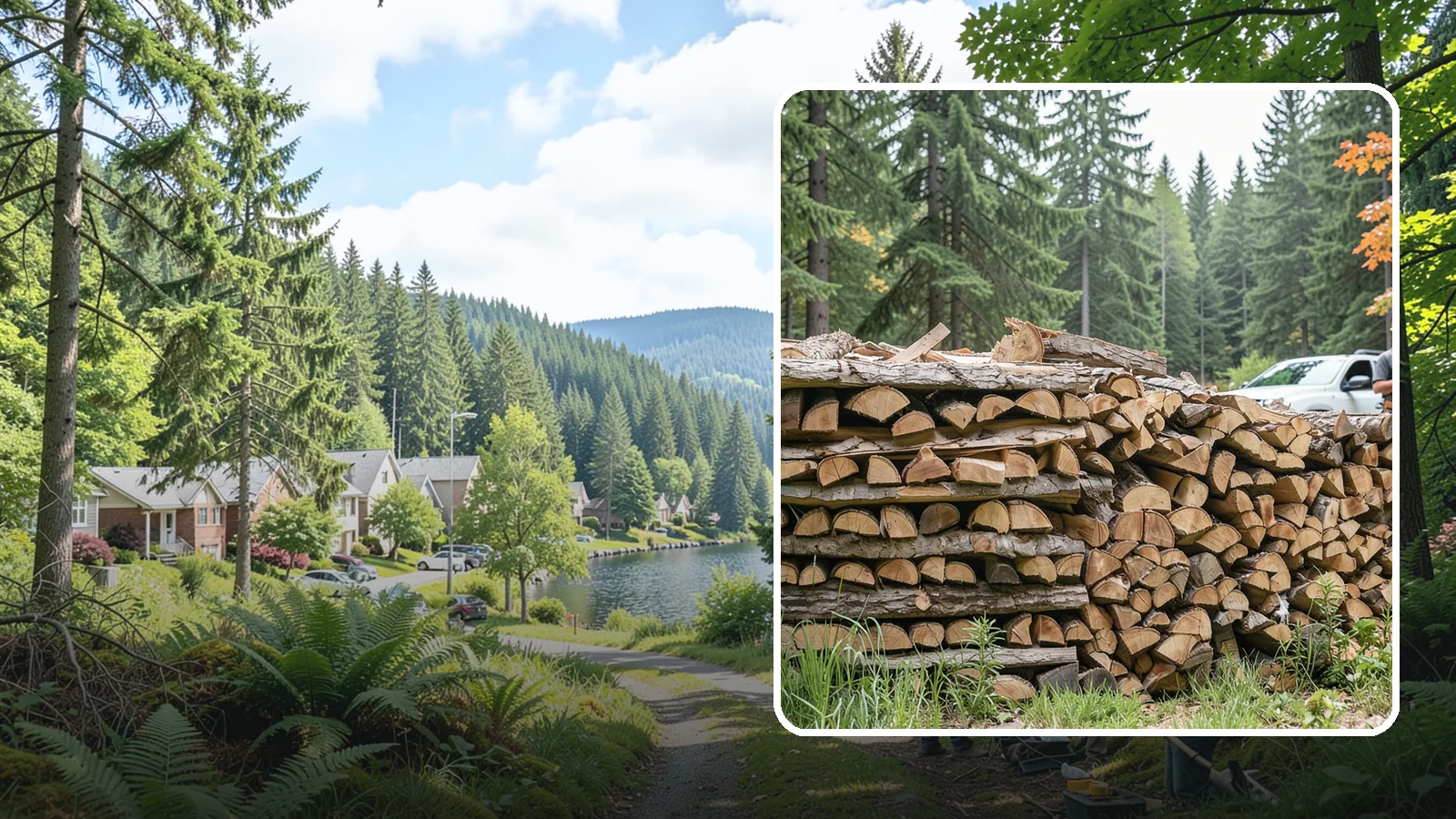 Indoor Firewood Stocking in Lake Forest Park, King County, WA - We keep a tidy indoor supply of firewood stocked near your stove or fireplace so a dry load is always within arm's reach.