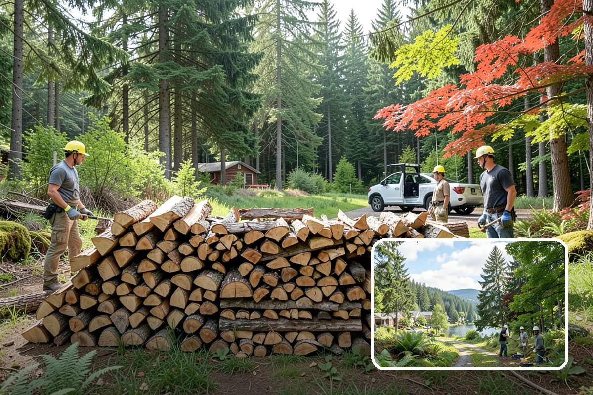 Indoor Firewood Stocking in Lake Forest Park, King County, WA - Dry, ready wood always waiting by the fire