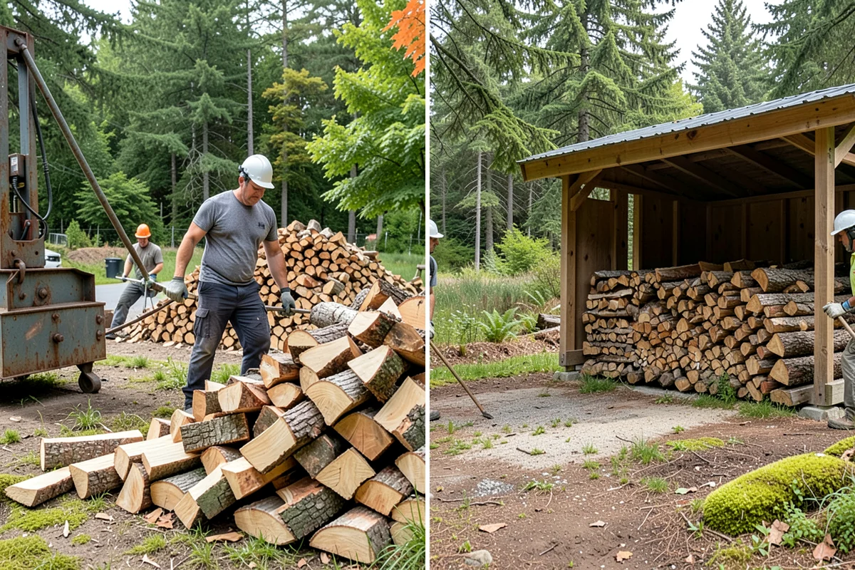 Indoor Firewood Stocking in Lakewood, Pierce County, WA - Choose an indoor rack or hearth location