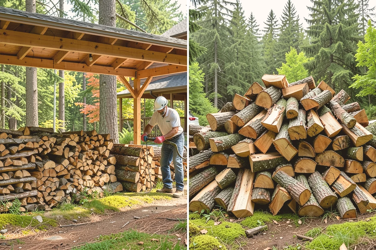 Indoor Firewood Stocking in Langley, Island County, WA - Choose an indoor rack or hearth location