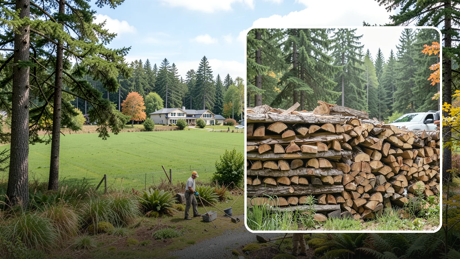 Indoor Firewood Stocking in Lyman, Skagit County, WA - We keep a tidy indoor supply of firewood stocked near your stove or fireplace so a dry load is always within arm's reach.