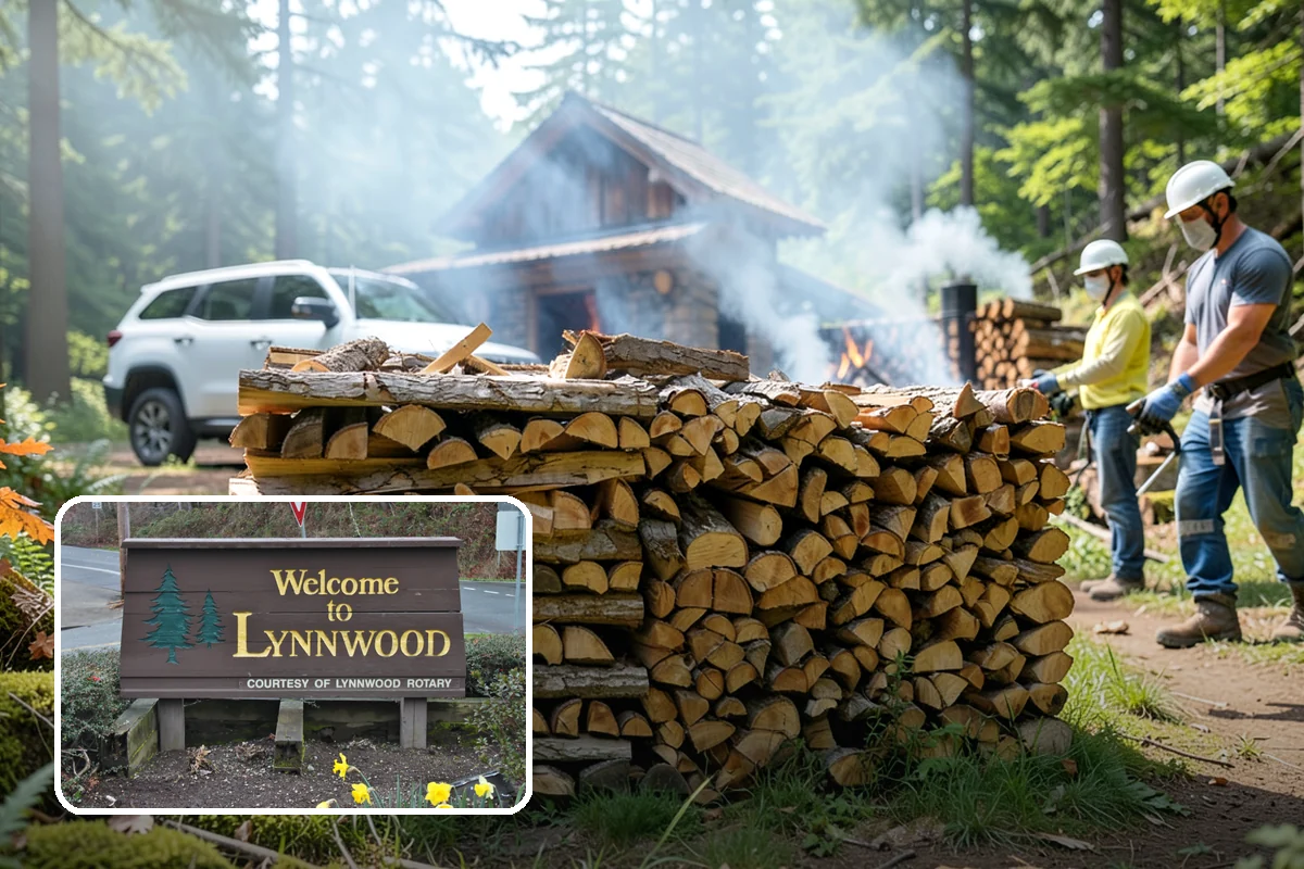 Indoor Firewood Stocking in Lynnwood, Snohomish County, WA - Dry, ready wood always waiting by the fire
