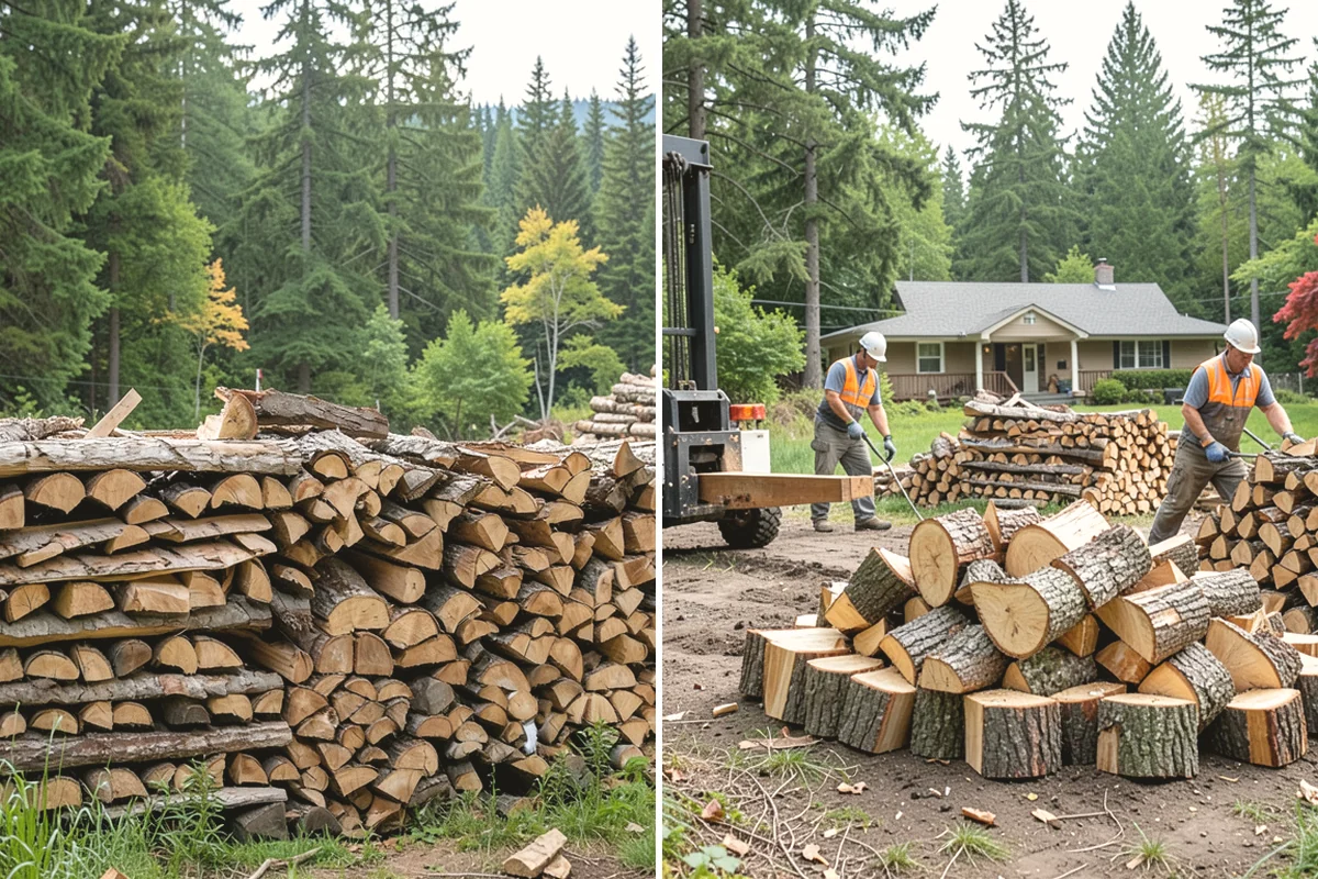 Indoor Firewood Stocking in Mukilteo, Snohomish County, WA - Choose an indoor rack or hearth location