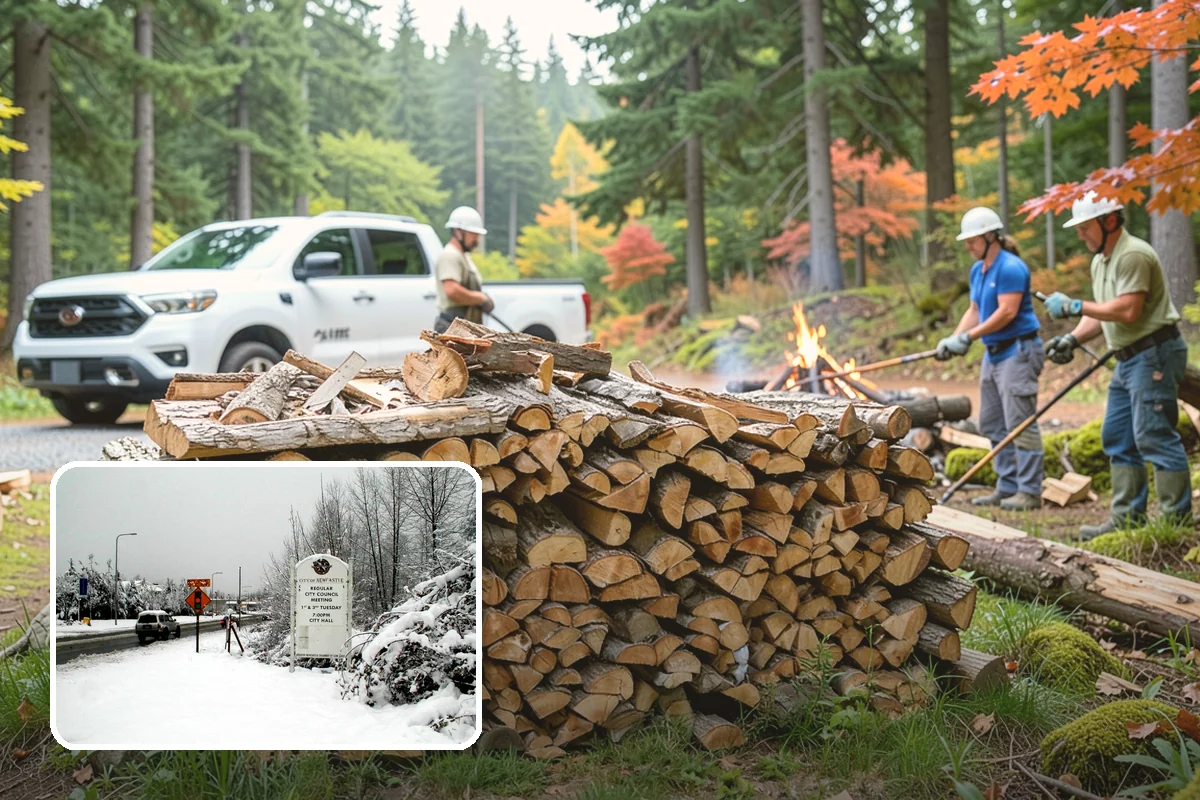Indoor Firewood Stocking in Newcastle, King County, WA - Dry, ready wood always waiting by the fire