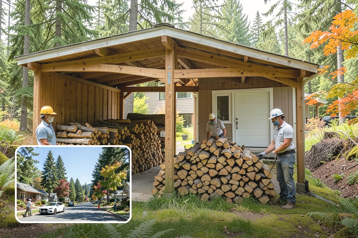 Indoor Firewood Stocking in Orting, Pierce County, WA - Dry, ready wood always waiting by the fire