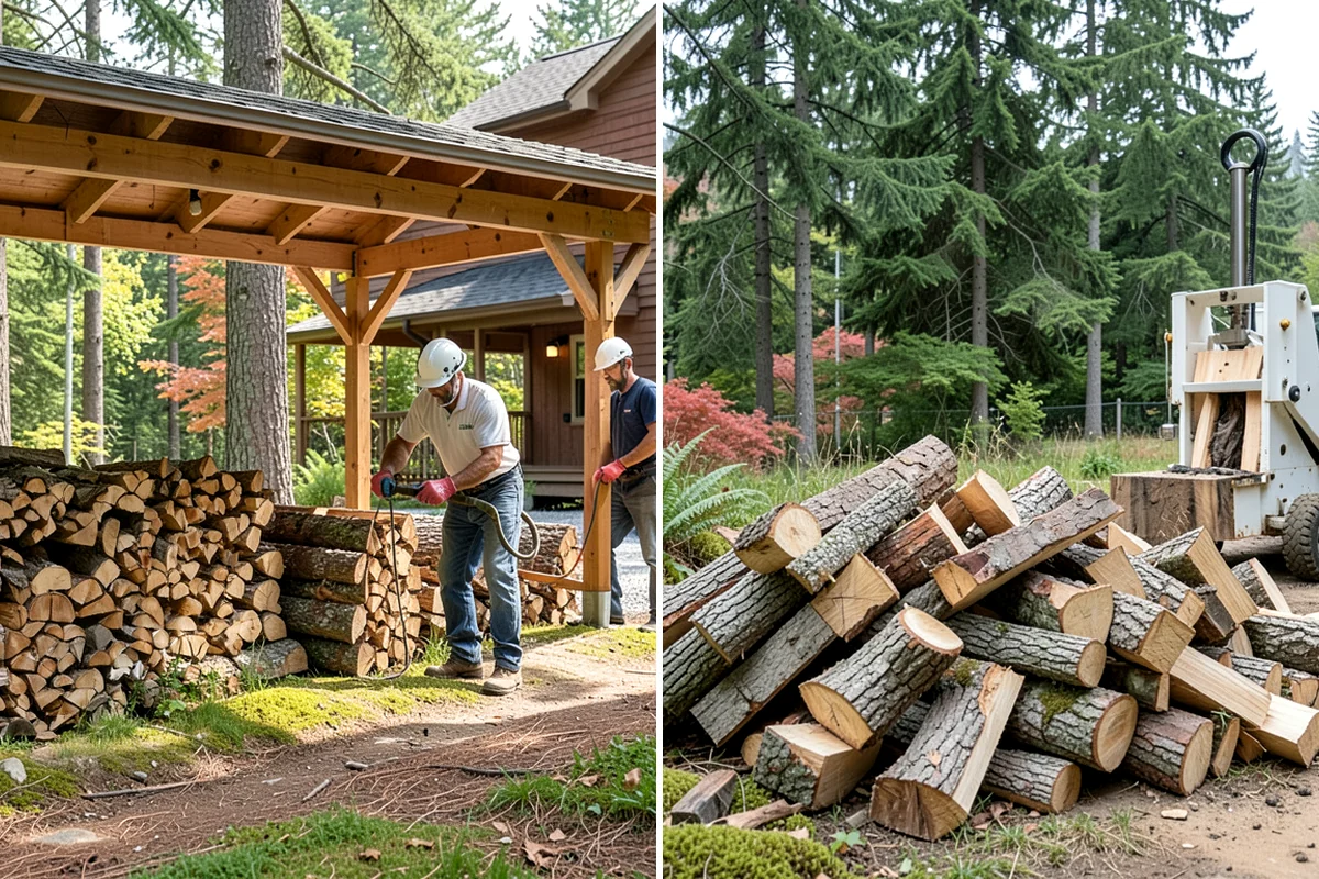 Indoor Firewood Stocking in Pacific, King County, WA - Choose an indoor rack or hearth location