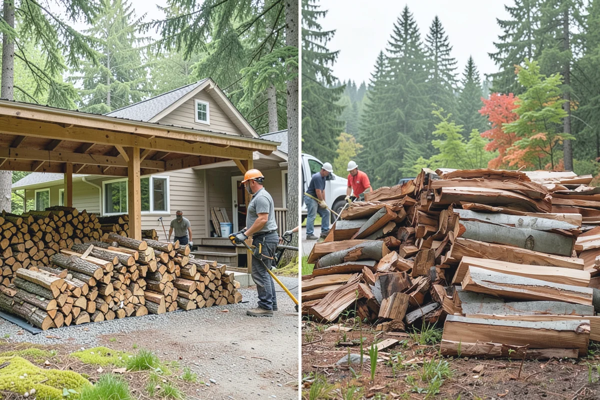 Indoor Firewood Stocking in Redmond, King County, WA - Choose an indoor rack or hearth location