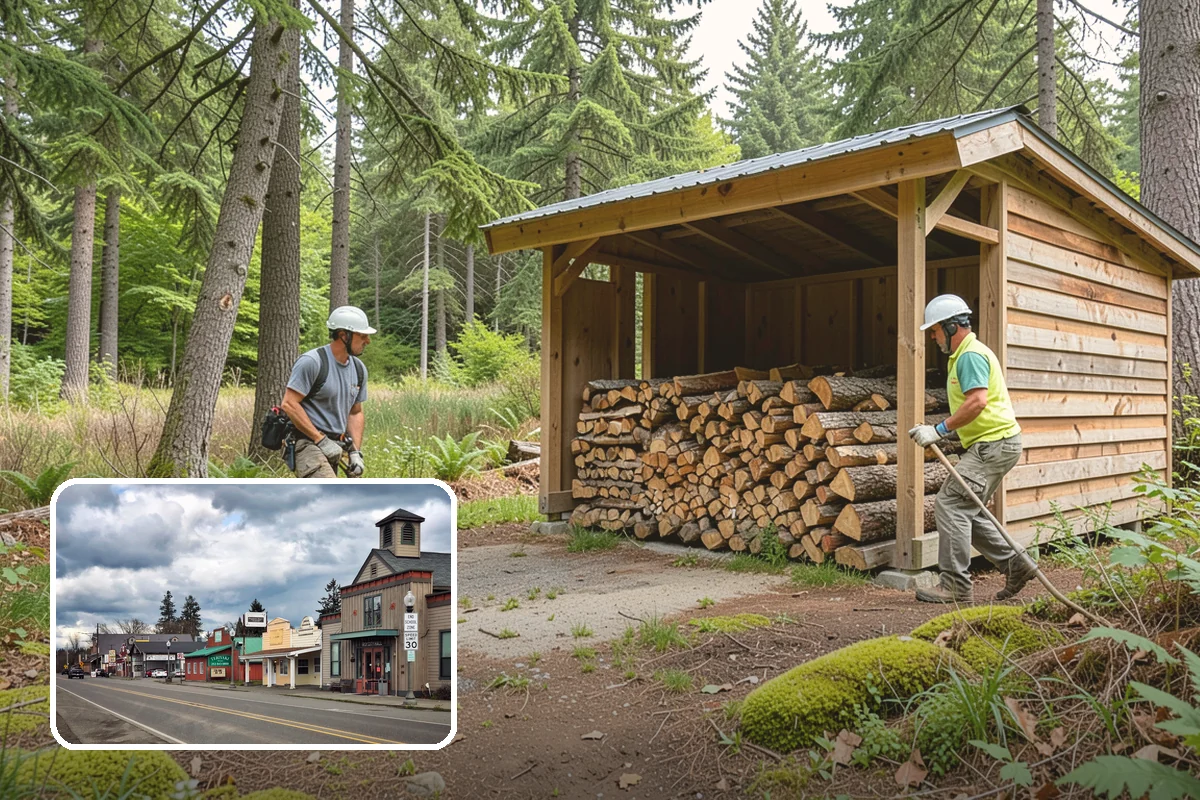 Indoor Firewood Stocking in Roy, Pierce County, WA - Dry, ready wood always waiting by the fire