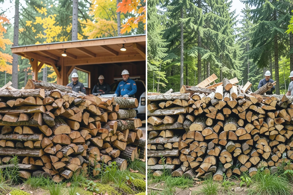 Indoor Firewood Stocking in Roy, Pierce County, WA - Choose an indoor rack or hearth location
