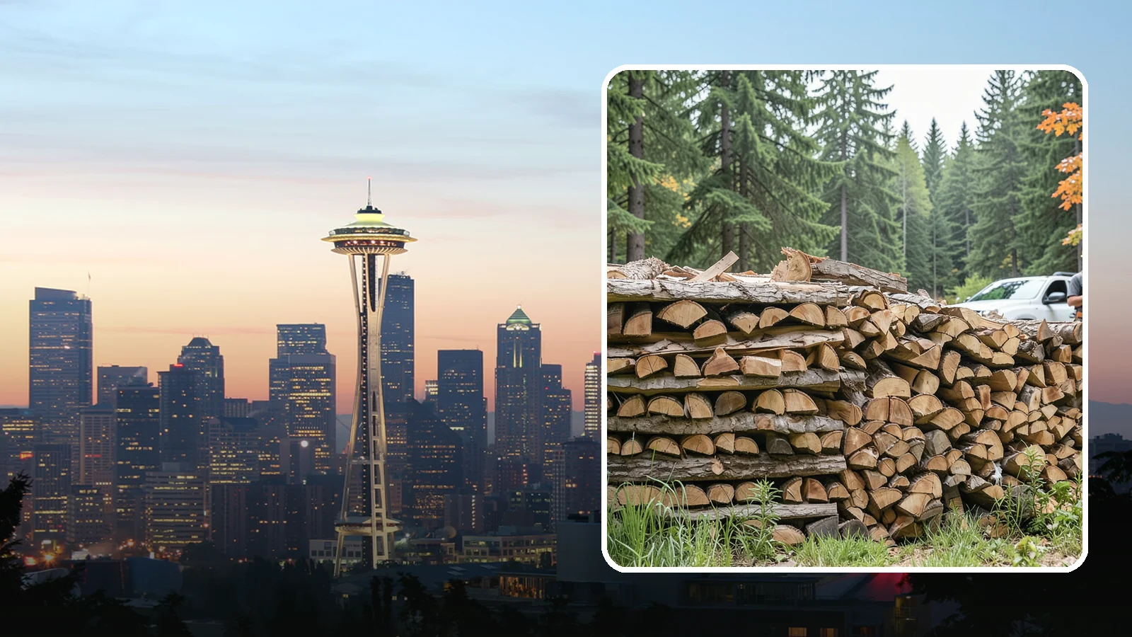 Indoor Firewood Stocking in Seattle, King County, WA - We keep a tidy indoor supply of firewood stocked near your stove or fireplace so a dry load is always within arm's reach.