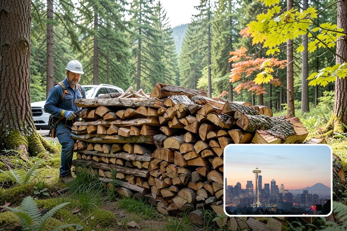 Indoor Firewood Stocking in Seattle, King County, WA - Dry, ready wood always waiting by the fire