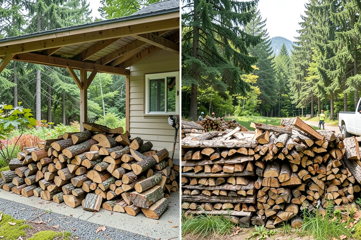 Indoor Firewood Stocking in Seattle, King County, WA - Choose an indoor rack or hearth location