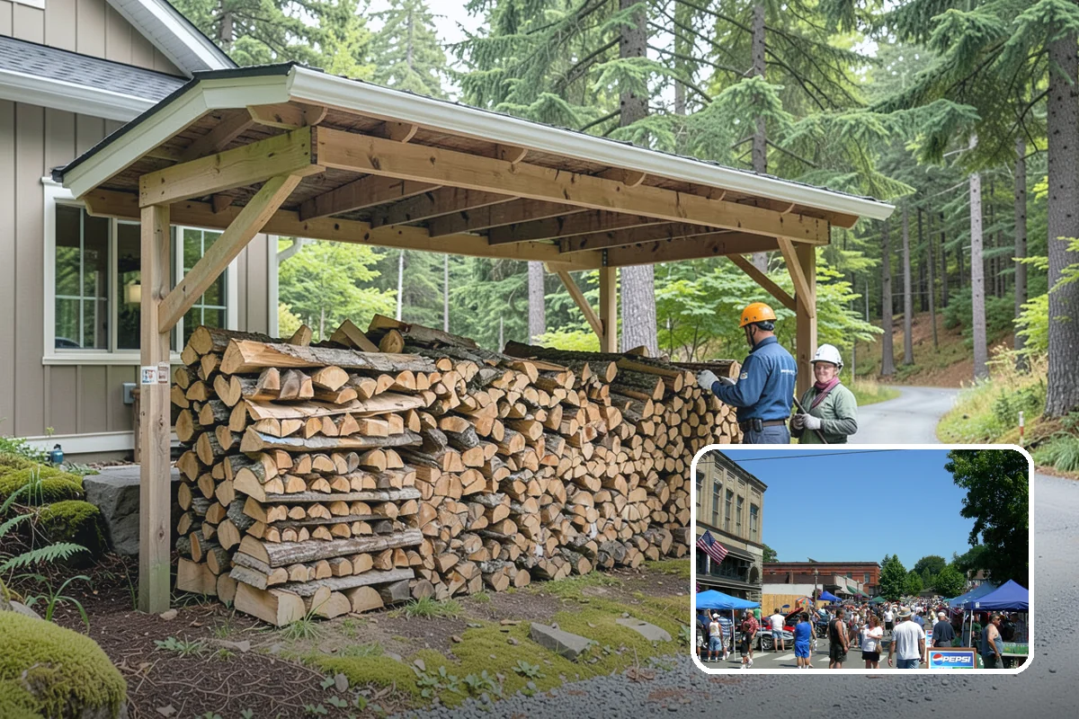 Indoor Firewood Stocking in Snohomish, Snohomish County, WA - Dry, ready wood always waiting by the fire