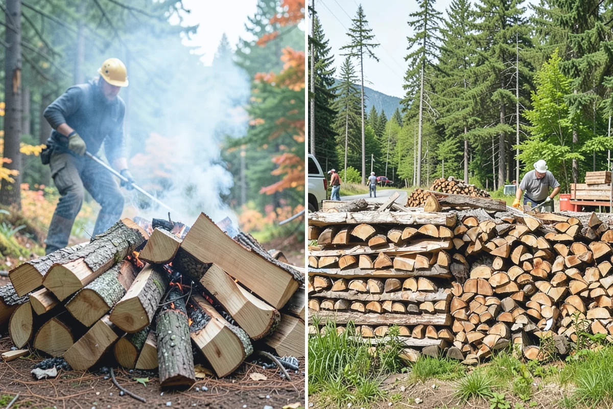 Indoor Firewood Stocking in South Prairie, Pierce County, WA - Choose an indoor rack or hearth location