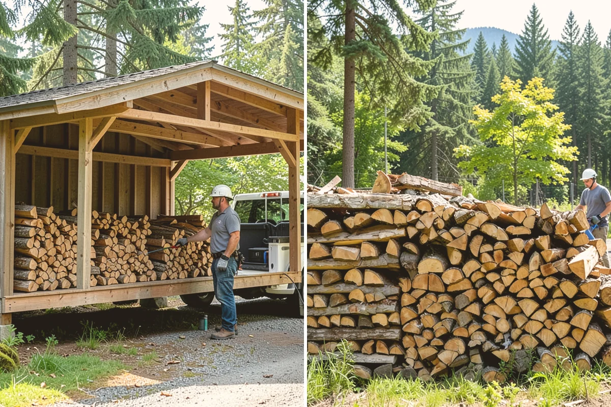 Indoor Firewood Stocking in Stanwood, Snohomish County, WA - Choose an indoor rack or hearth location
