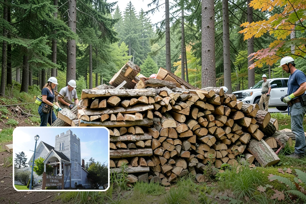 Indoor Firewood Stocking in Steilacoom, Pierce County, WA - Dry, ready wood always waiting by the fire