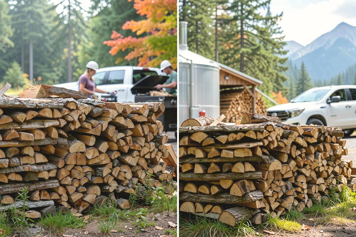 Indoor Firewood Stocking in Steilacoom, Pierce County, WA - Choose an indoor rack or hearth location