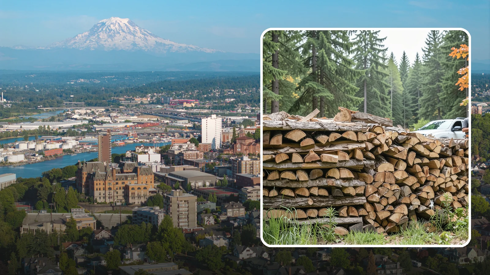 Indoor Firewood Stocking in Tacoma, Pierce County, WA - We keep a tidy indoor supply of firewood stocked near your stove or fireplace so a dry load is always within arm's reach.