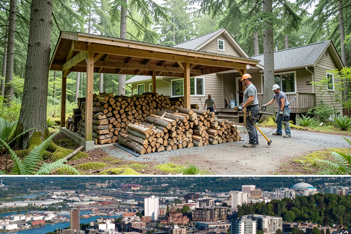 Indoor Firewood Stocking in Tacoma, Pierce County, WA - Keep an indoor supply stocked through fall and winter when you burn most often.