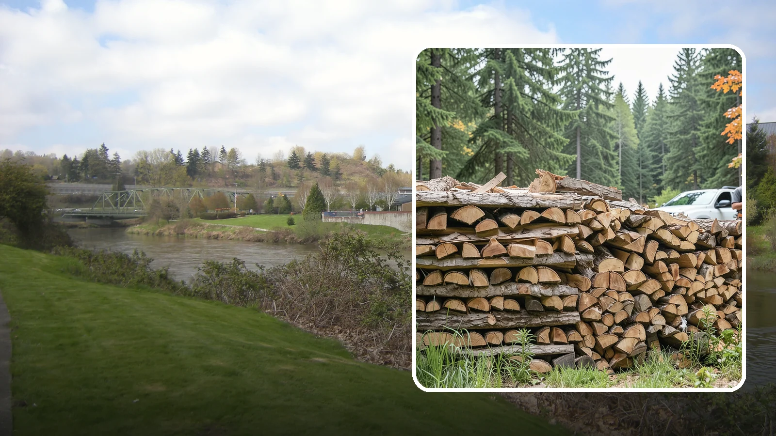 Indoor Firewood Stocking in Tukwila, King County, WA - We keep a tidy indoor supply of firewood stocked near your stove or fireplace so a dry load is always within arm's reach.
