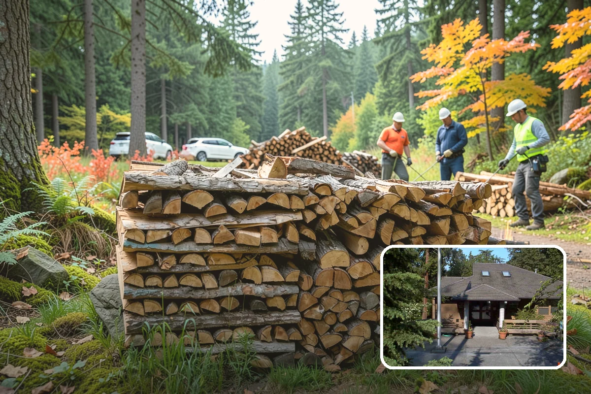 Indoor Firewood Stocking in Yarrow Point, King County, WA - Dry, ready wood always waiting by the fire
