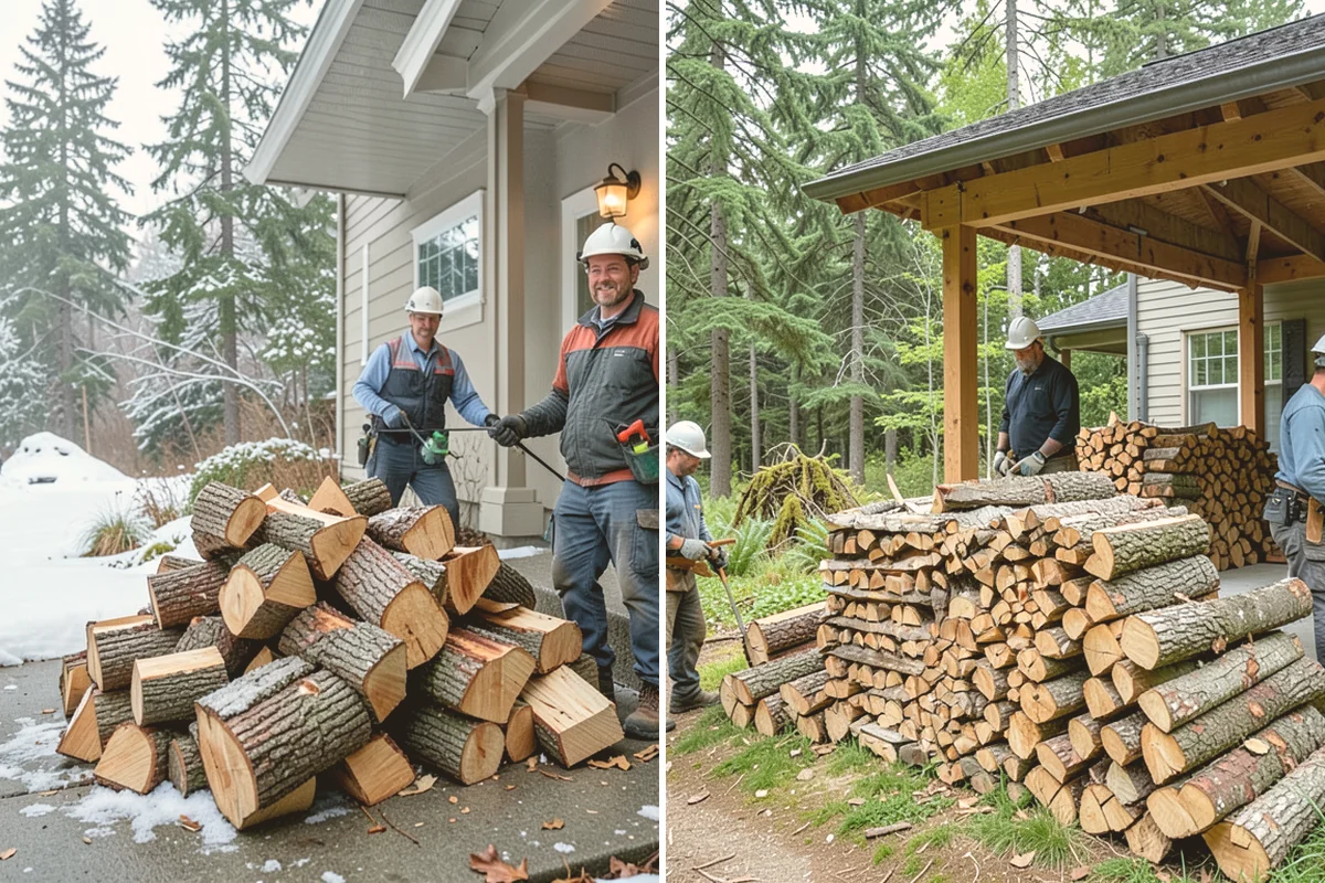 Kiln-Dried Firewood in Algona, King County, WA - Seasoned wood is loaded into our drying kiln