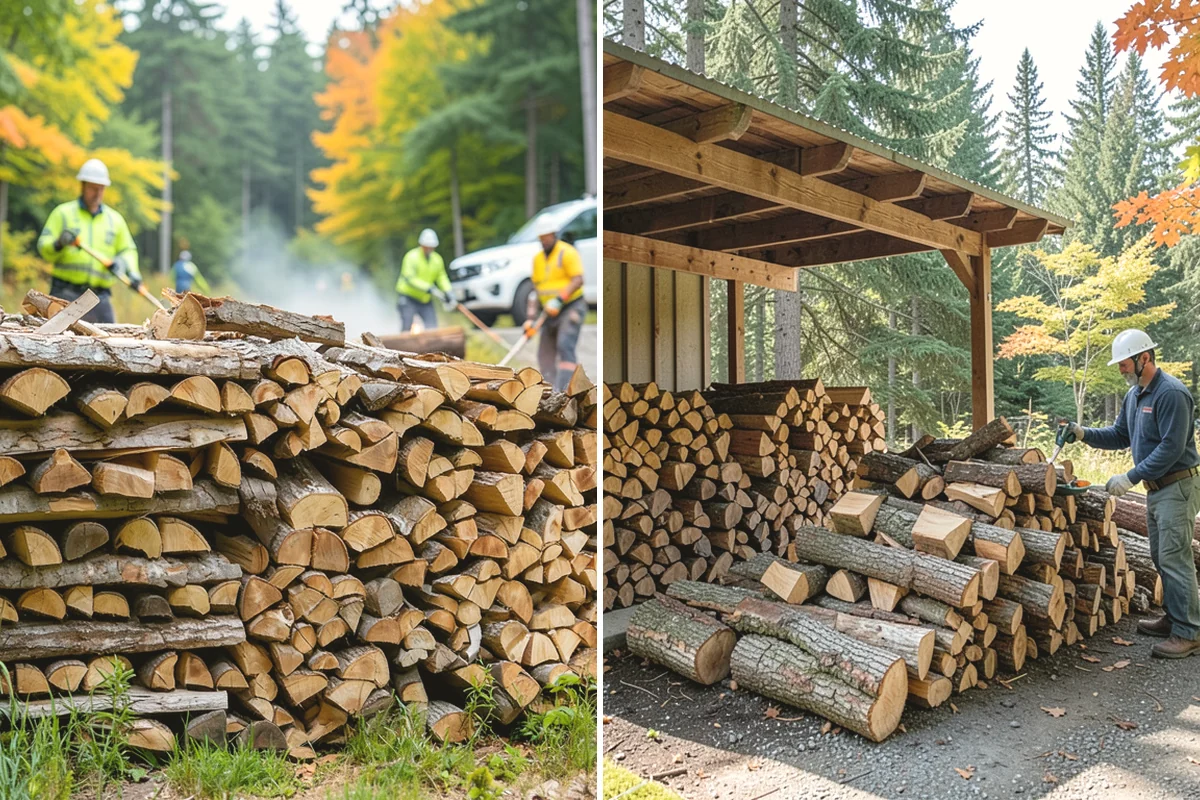 Kiln-Dried Firewood in Anacortes, Skagit County, WA - Seasoned wood is loaded into our drying kiln