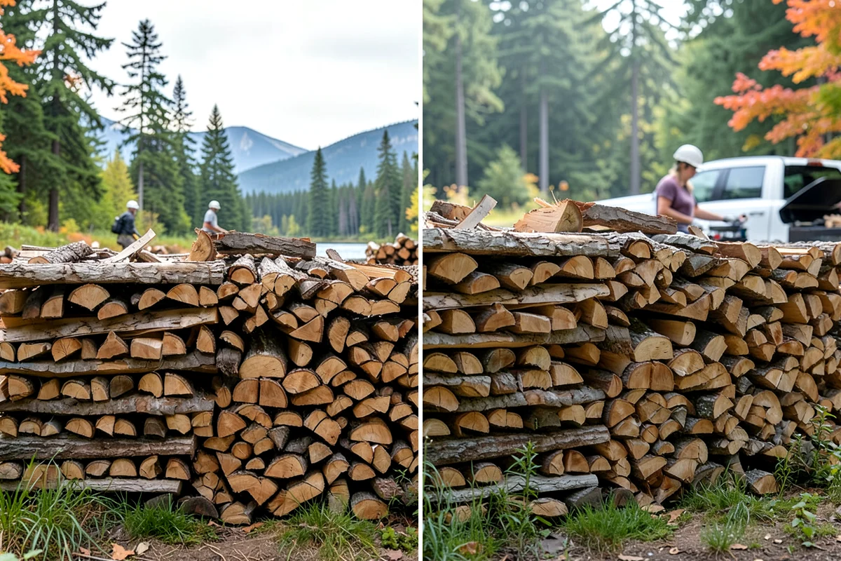 Kiln-Dried Firewood in Arlington, Snohomish County, WA - Seasoned wood is loaded into our drying kiln