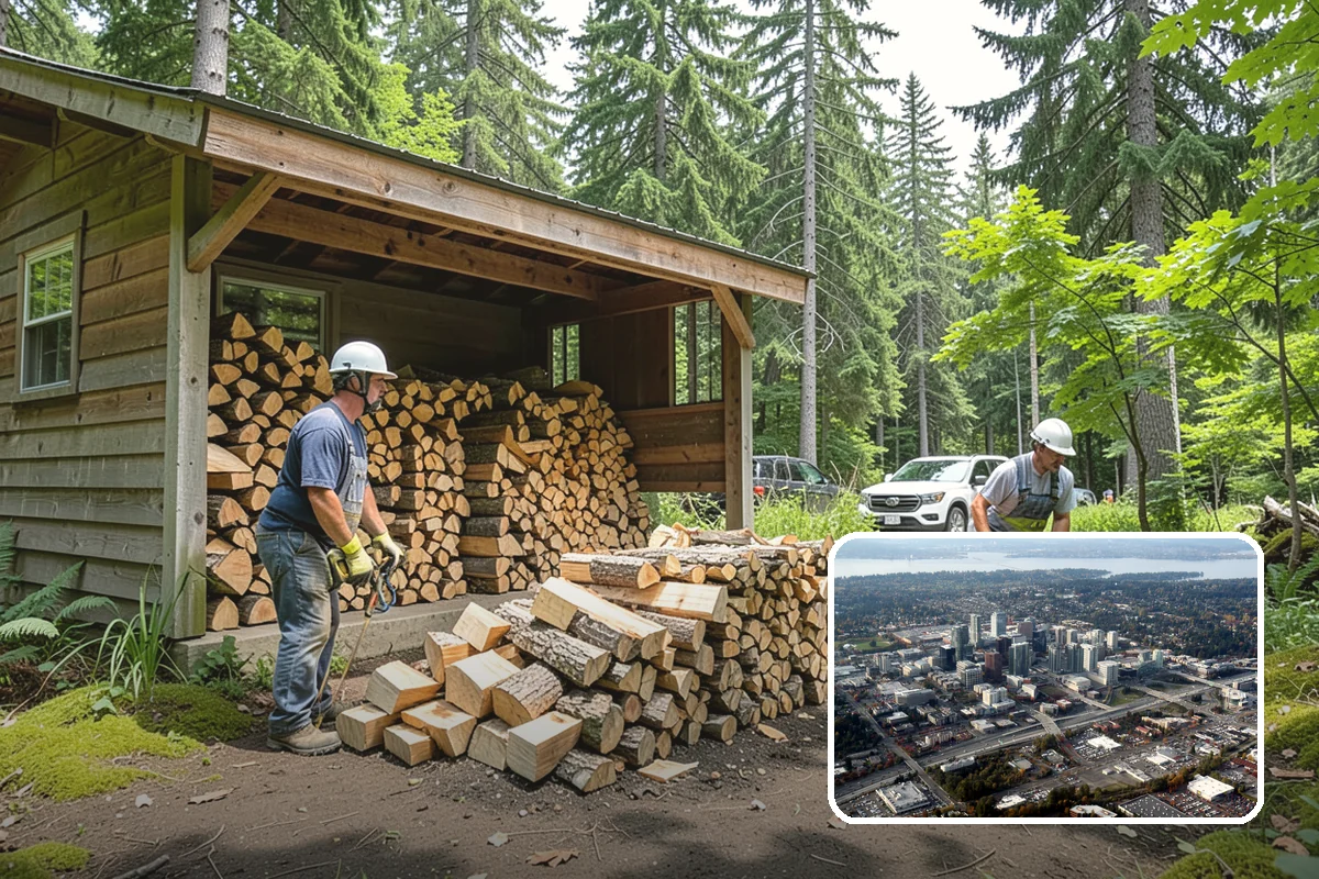 Kiln-Dried Firewood in Bellevue, King County, WA - Extremely low moisture for instant, reliable lighting
