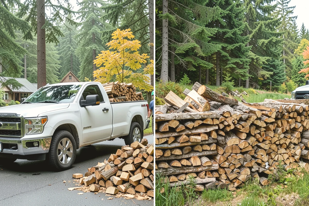 Kiln-Dried Firewood in Carbonado, Pierce County, WA - Seasoned wood is loaded into our drying kiln