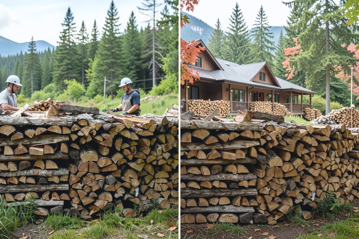 Kiln-Dried Firewood in Coupeville, Island County, WA - Seasoned wood is loaded into our drying kiln