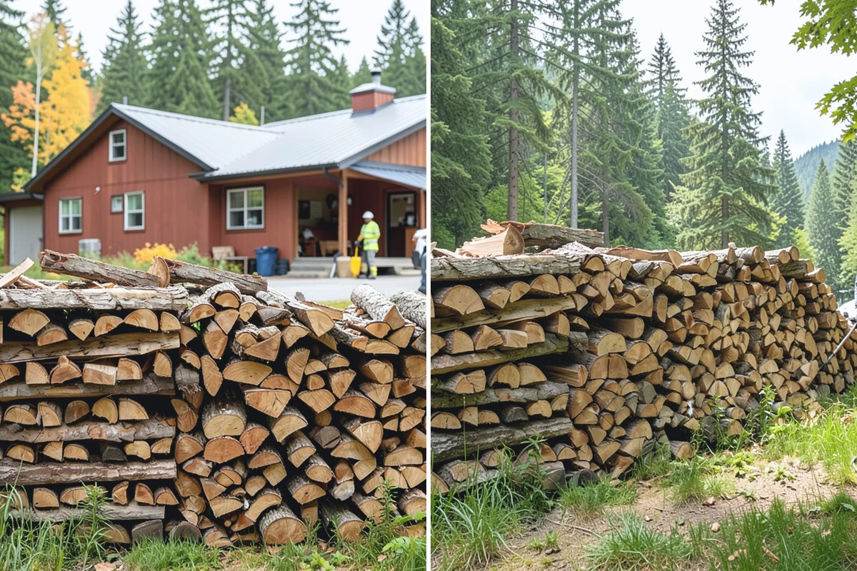 Kiln-Dried Firewood in Des Moines, King County, WA - Seasoned wood is loaded into our drying kiln