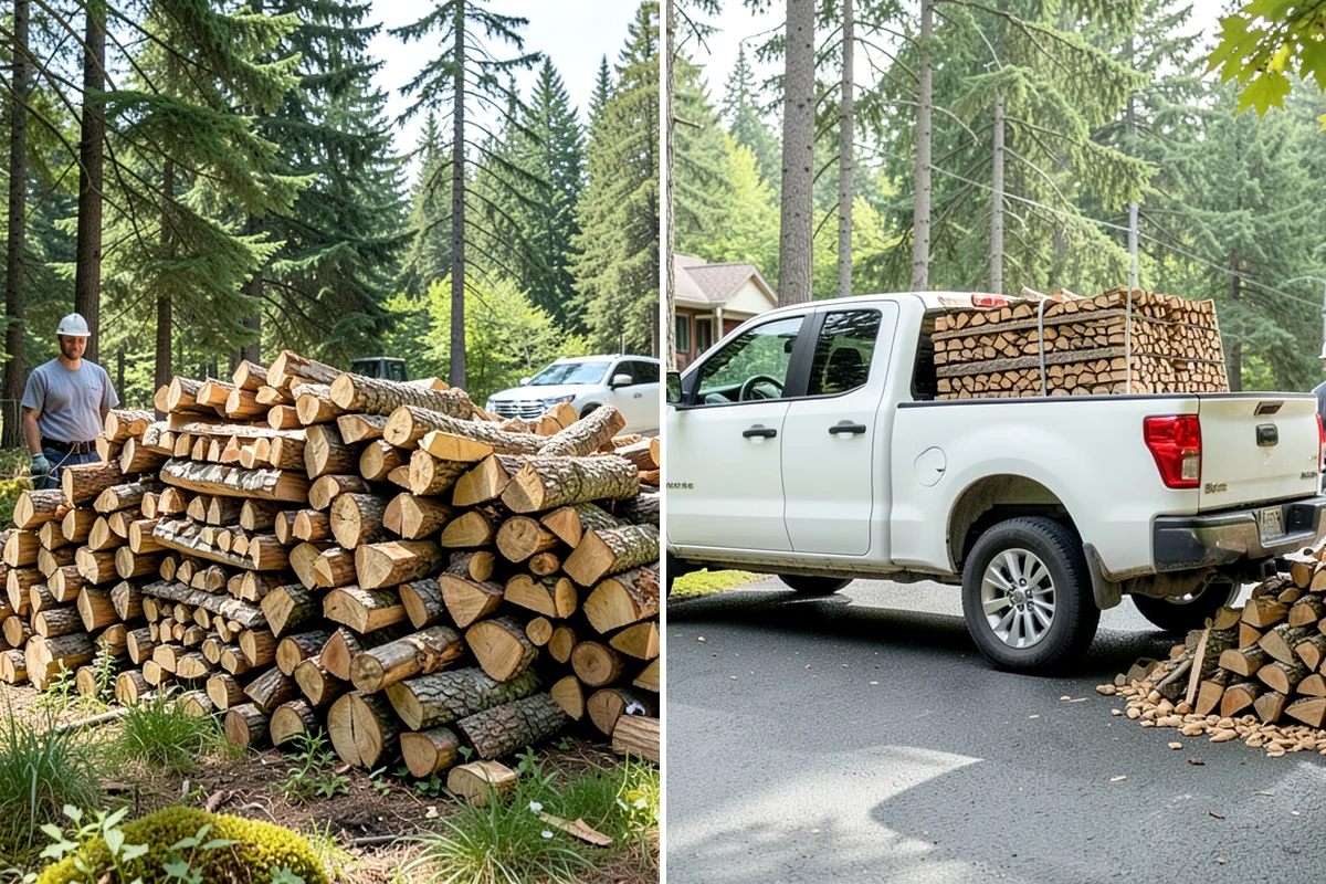 Kiln-Dried Firewood in DuPont, Pierce County, WA - Seasoned wood is loaded into our drying kiln